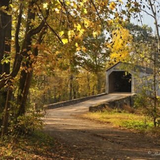 Autumn Light at Schofield Ford Covered Bridge - Newtown, PA