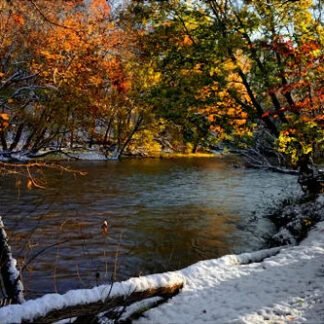 Autumn Morning Snow along Neshaminy Creek - Warwick, PA