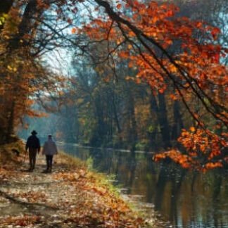 Autumn Morning Stroll - Delaware Canal, PA