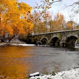 Autumn Snow at Eight-arch Bridge, Neshaminy Creek - Warwick, PA