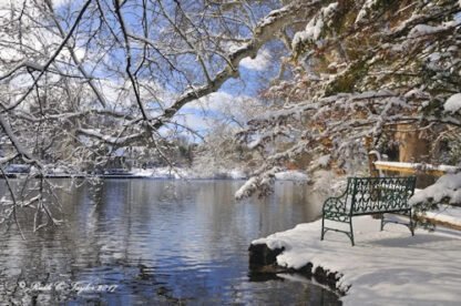 Lake Afton Bench Yardley - Holiday Card