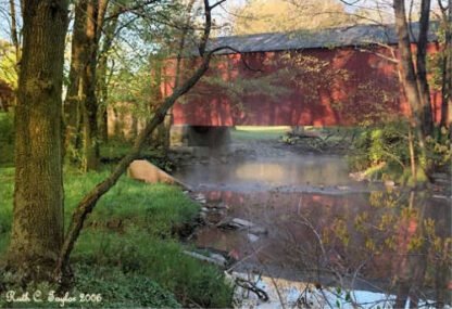 Misty Morning at Pine Valley Covered Bridge - New Britain, PA