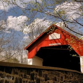 Spring at Frankenfield Covered Bridge - Note Card