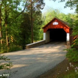 Summer Morning Along Frankenfield Covered Bridge - Tinicum, PA