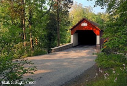 Summer at Frankenfield Covered Bridge - Note Card