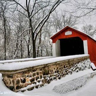 Winter Along Van Sant Covered Bridge - Washington Crossing, PA