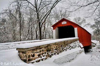 Winter Along Van Sant Covered Bridge - Washington Crossing, PA