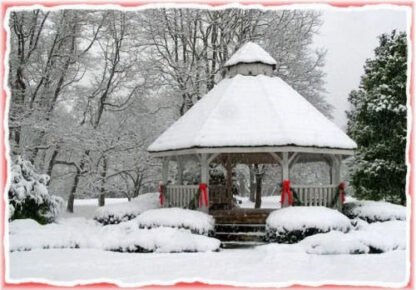 Winter Gazebo - Holiday Card