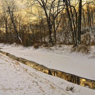 Winter Sunset Reflections Along Delaware Canal - Tinicum