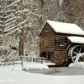 Winter's Day at Cuttalossa Mill - Holiday Card
